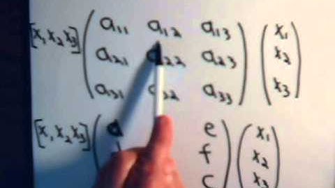 Linear Algebra Video #37: Quadratic Matrices With Three Variables