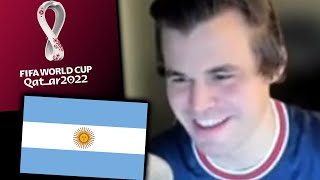 WORLD CHESS CHAMPION on ARGENTINA in WORLD CUP