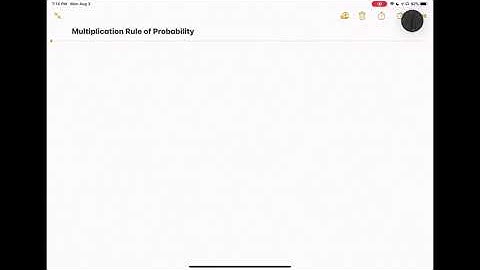 Multiplication rule of probability