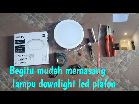 UNBOXING Lampu downlight LED Philips outbow 15 W. 