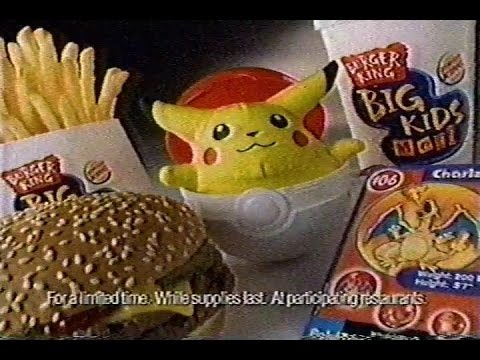 Burger King Big Kids Meal - Pokémon Toys (1999)