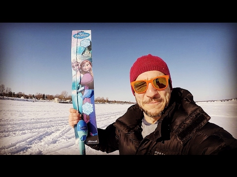 Ice-fishing with $20 Frozen fishing pole 