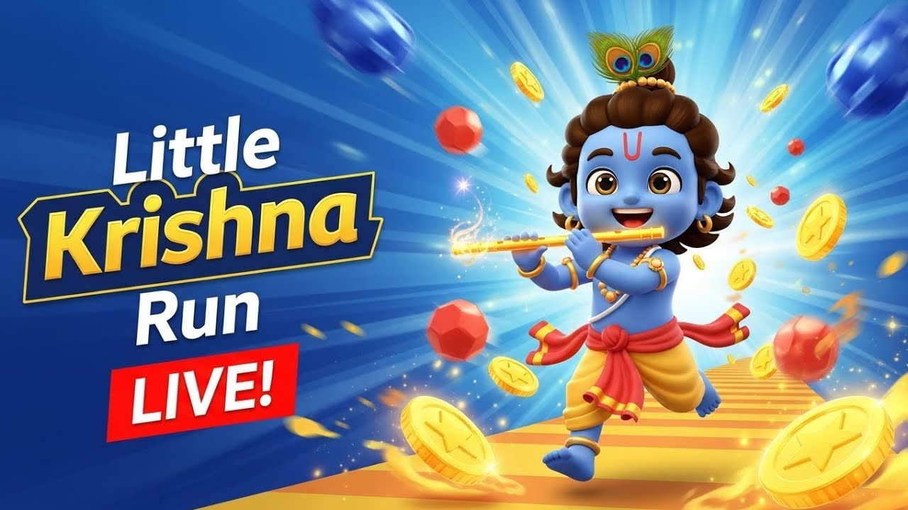 Little Krishna Run 🦚🔥 | Full Gameplay LIVE | Fun Running Game for Kids ...
