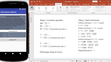 Kriptografi 1819–Metode Pembelajaran Teknik Kriptografi–2–Algoritma RSA