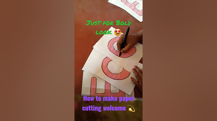 #How to make easy paper cutting DIY Welcome  #simple  Hand made Welcome #youtubeshorts video