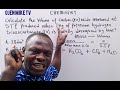 Stoichiometry calculation (volume mass relationship)