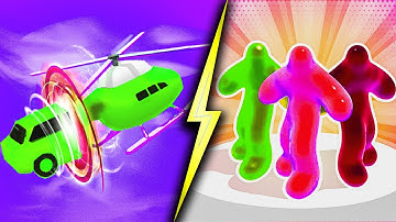 Blob Runner 3D vs Shape-shifting -  Android, iOS TOP Levels Amusing Gameplay YU89VMY