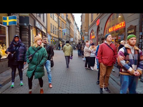 Friday Afternoon Walk In Stockholm, Sweden - 4K 60FPS