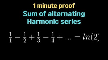 Sum of alternating harmonic series | 1 minute maths
