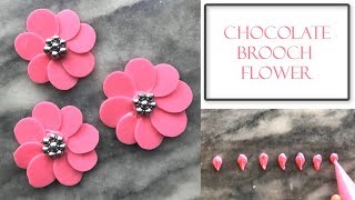 How to Make a Chocolate Brooch Flower | Very Simple & Easy