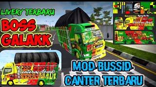 MOD BUSSID TERBARU CANTER BOS GALAK HIJAU ALDOVA $ALE | LIVERY TERBARU 2020