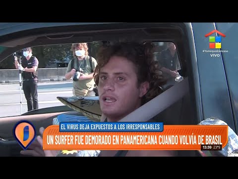 Intrusos | Surfer irresponsable: llegó de Brasil, no hizo cuarentena y se escapó a Pinamar