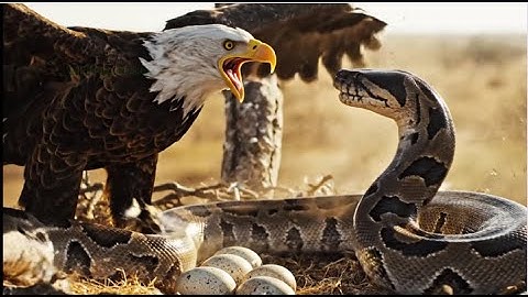 Brave Wildlife Heroes Save Eagle from Giant Python Attack