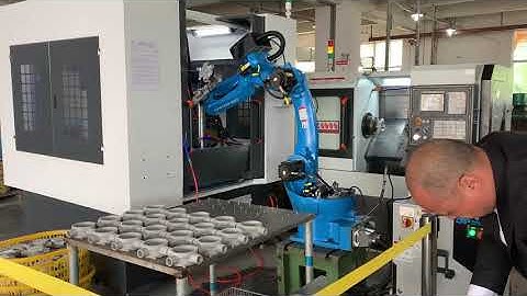 Machine loading and unloading robot