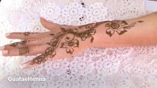 رسمة نقش الحناءزوينة و سهلة بمناسبة رمضان المبارك-Henna Tattoo Tutorial-OuafaeHenna