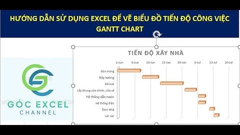 Góc Excel - Hướng dẫn sử dụng excel vẽ sơ đồ tiến độ công việc (Gantt - Chart)