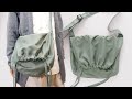 UNIQLO U drawstring shoulder bag was sold out so I made it [no lining]