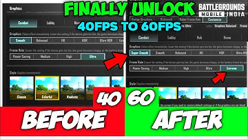 Finally FPS Upgrade 40 To 60  🤯Bgmi Super Smooth Option Showing Trick 🤯 | Super Smooth Graphics