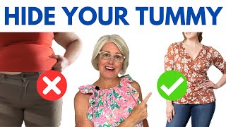 9 BEST TOPS to HIDE a TUMMY | Women Over 50 Style Tips!