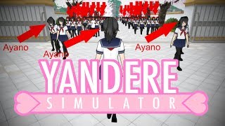 If Ayano took over the school (100 Ayanos at School) - Yandere Simulator