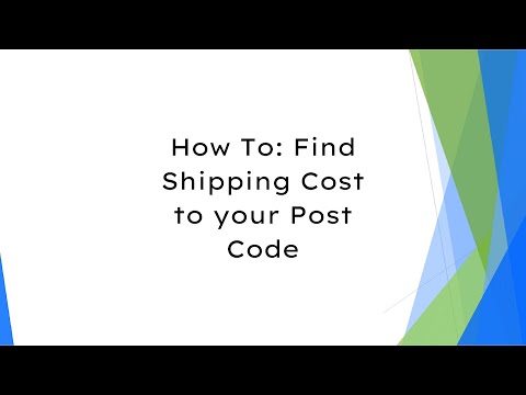 How To: Find Shipping Cost to your Post Code