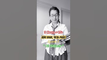 3 Hours = 95% in ALL SUBJECTS! 🤯Class 9 & 10 🔥Topper Student Study Hack Reveal! #exam #studytips