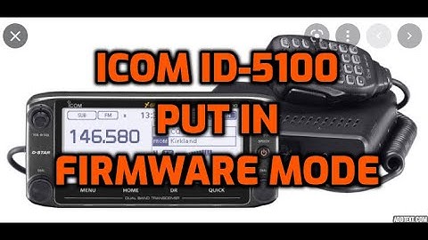ICOM ID-5100 Firmware Update Mode