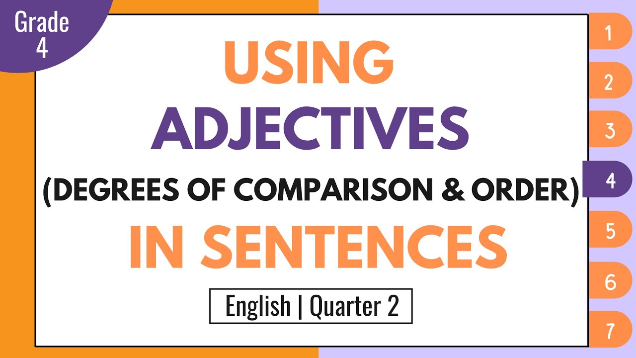 Using Adjectives Degrees Of Comparison Order In Sentences English 