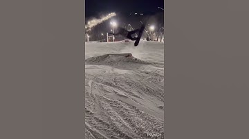 Snowboard fail on rail #viral #shorts