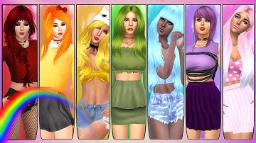 The Sims 4: Rainbow CAS (Create a sim)