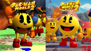 Switch 2 Vs PS2 | Pac-Man World 2 Re-Pac Vs Pac-Man World 2 - Side by Side Gameplay Comparison