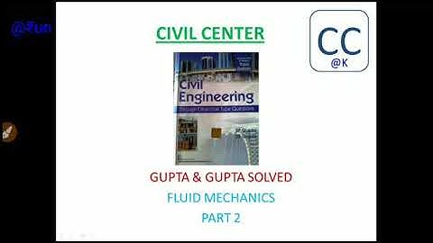 GUPTA & GUPTA SOLVED WITH CONCEPT #FLUID MECHANICS PART 2 useful for #CIVIL & #MECHANICAL.