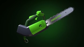 Asentry Arborist Chainsaw Concept. Blender Animation. Industrial Design.