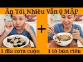 Tại Sao Ăn Tối Rất Nhiều Vẫn Không Mập - Ăn 1 đĩa cơm cuộn và 1 tô bún riêu cua - HLV Ryan Long