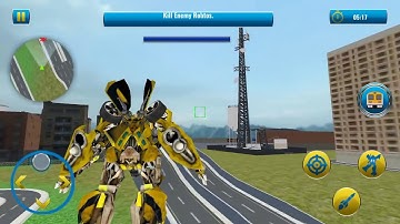Futuristic Robot Transformation Train Game