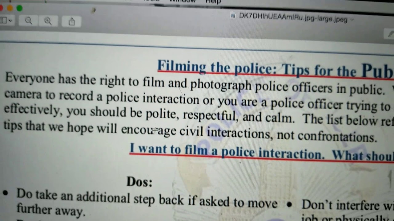 Tips on how to video recording cops in public by LAPD YouTube