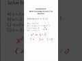 Solving Equations via Factoring: ASVAB/PiCAT Math Knowledge Practice Test Question #acetheasvab