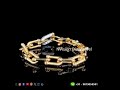 Bold Luxe Coil Link Gold &amp; Natural Diamond Accent Bracelet