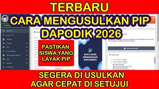 TERBARU! Cara Usul PIP Dapodik 2026 Agar Cepat Disetujui dan Cair
