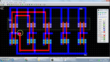 Layout design of Half Adder  using microwind software