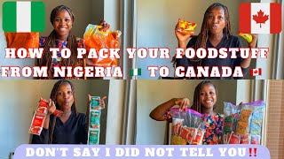 How To Pack Foodstuff From Nigeria 🇳🇬 To Canada 🇨🇦 | List of Items To Pack From Nigeria (Part 1)