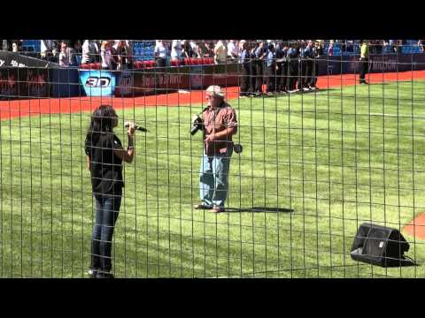 Jacqueline Marie sings the national anthem at the ...