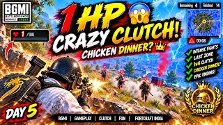😱 1 HP Se Chicken Dinner! Last Zone Mein CRAZY Clutch 🔥 | BGMI screenshot 5