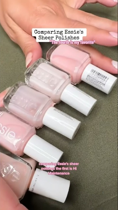 Essie's Sheer Polishes Comparison #essie #nailpolish