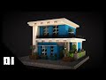 🍀 Minecraft : How to build a Blue Cozy House