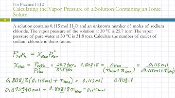13.7 Colligative Properties of Strong Electrolyte Solutions