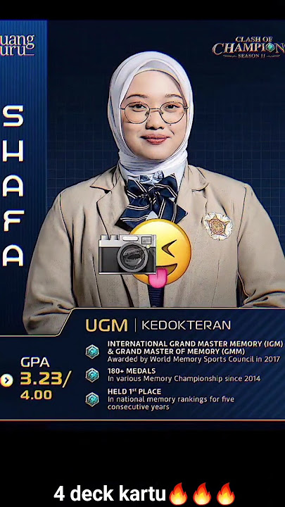 MASTER OF MEMORY NIH BOSS😍🔥🔥🔥#ruangguru #coc #clashofchampions #shafa #ugm