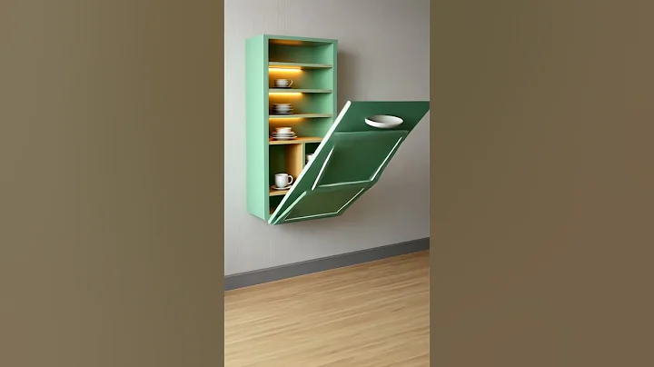 Wall Cabinet Turns Into a Table | Smart Folding Furniture #shorts #youtube  #home #explore #3d