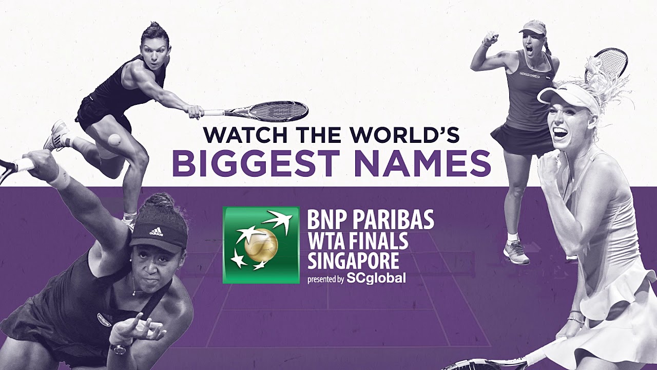 She win the competition. WTA Finals Foth World лого. Win a Competition.