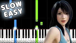 Eyes On Me - Final Fantasy VIII - SLOW EASY Piano Tutorial [animelovemen]